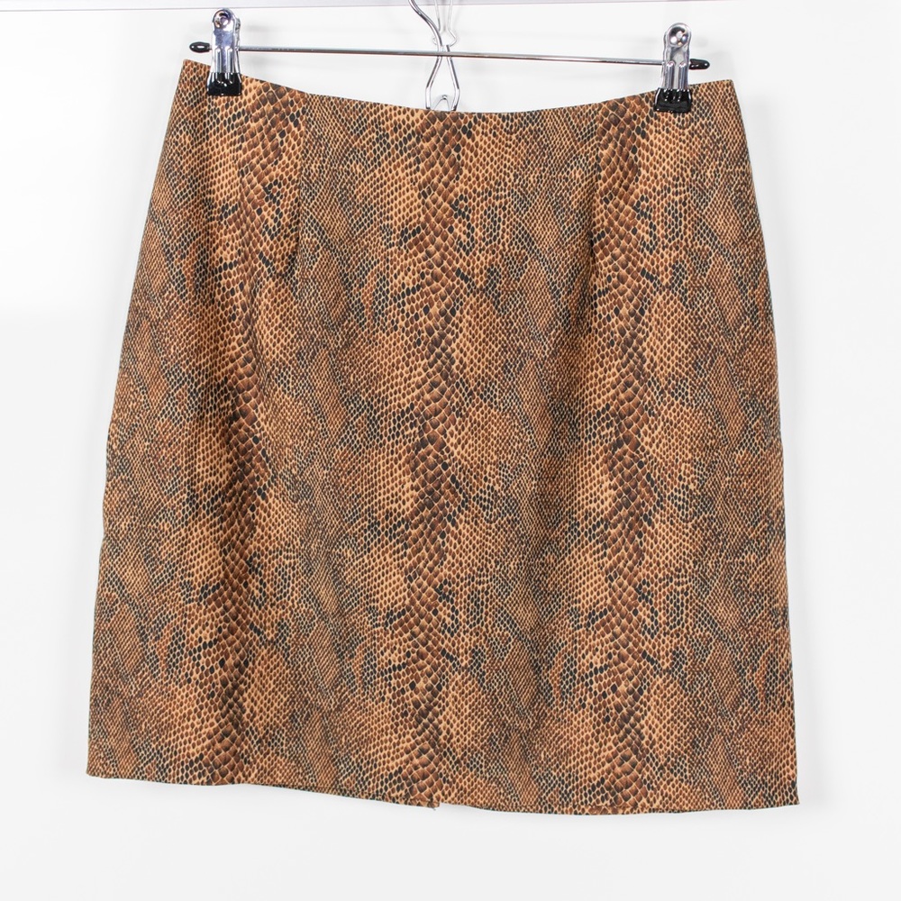 Vintage 90s Snakeskin Print Mini Skirt